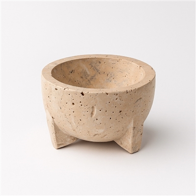 Travertine Bowl Small Cream - Cream - Cream