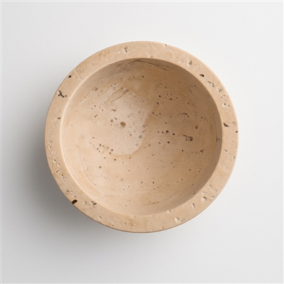 Travertine Bowl Small Cream - Cream - Cream - Imagen 2