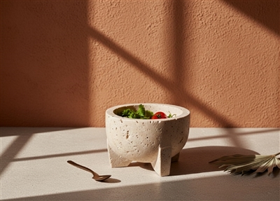 Travertine Bowl Small Cream - Cream - Cream - Imagen 3