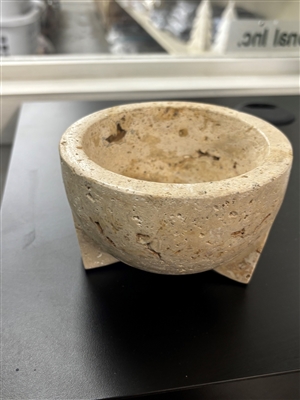 Travertine Bowl Small Cream - Cream - Cream - Imagen 4