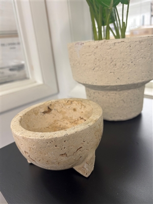 Travertine Bowl Small Cream - Cream - Cream - Imagen 6