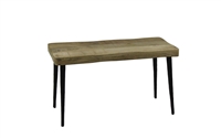 Sm. Mango Wood & Hammered Iron Bench- ST - NATURAL/BLACK