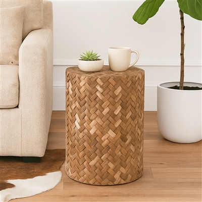 Natural Weave Round Side Table-ST - Natural - Imagen 3