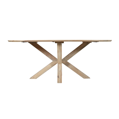 Smooth Oak Mango Wood Dining Table-ST - Natural