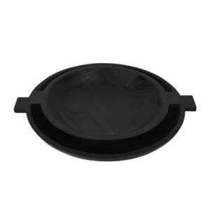 Sandblasted Black Wooden Bowl Set of 2-ST - Black