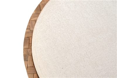 Reclaimed Teak Round Stool-ST - Brown & White - Imagen 4