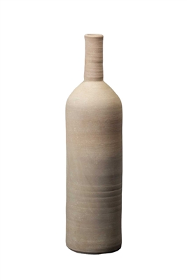 Terracotta Pot 7.5" Dia 23.6”H White- ST - White