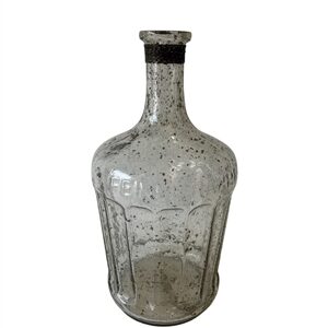 Decorative Glass Bottle Vase Dia 7.5” - Clear -ST - Clear