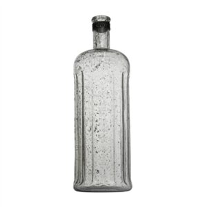 Decorative Glass Bottle Vase Dia 6” - Clear-ST - Clear