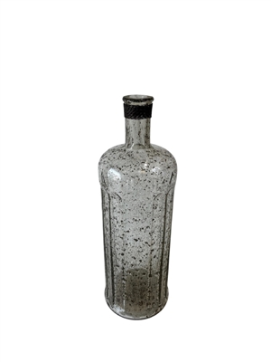 Decorative Glass Bottle Vase Dia 6” - Clear-ST - Clear - Imagen 3