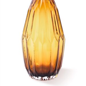 Vase Folds Glass Ochre M- ST - Ochre