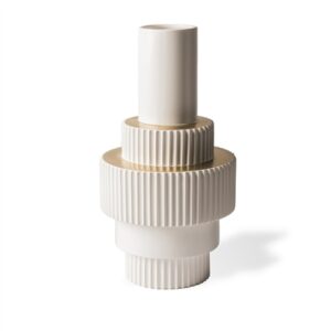Vase Gear White L- ST - White