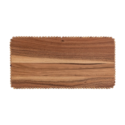 Acacia Wood Beaded Rect Riser - Natural-ST - Natural - Imagen 5