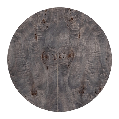 Round Charcoal Finish Veneer Side Table - Charcoal-A - Charcoal - Imagen 4