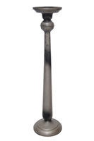 X-lg Iron Candle Holder Ant. Silver Finish 17.5”H - Light Rock Silver- A - Light Rock Silver