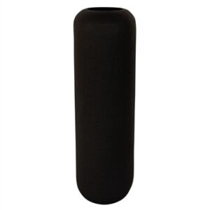 Lg Hammered Vase Textured Black H 18.90”- A - Textured black