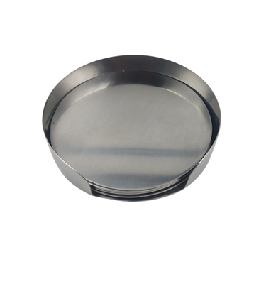 Set of 4 Coasters Silver- A - SILVER