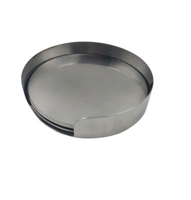 Set of 4 Coasters Silver- A - SILVER - Imagen 2