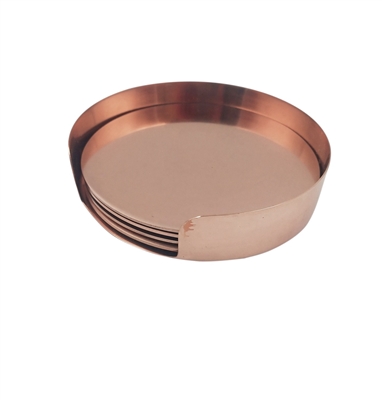 Set of 4 Coasters Copper- A - COPPER - Imagen 2