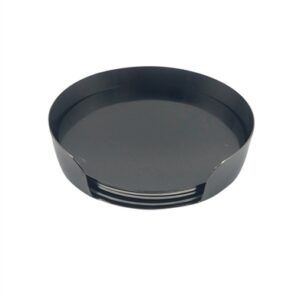 Set of 4 Coasters Nickle- A - BLACK