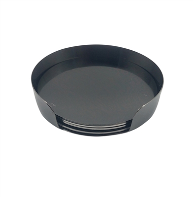 Set of 4 Coasters Nickle- A - BLACK