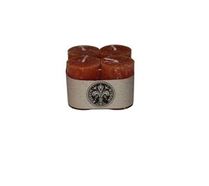 Set Of 4 1.6X2.1In Pillar Candles Cognac- A - A