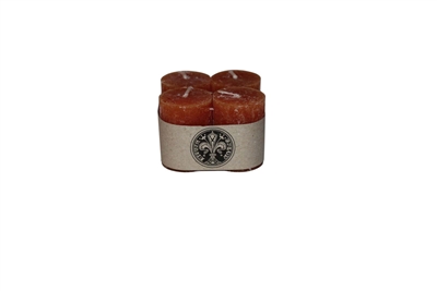 Set Of 4 1.6X2.1In Pillar Candles Cognac- A - A