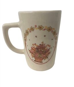 Porcelain W/Flowers Mug- A - A