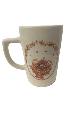 Porcelain W/Flowers Mug- A - A