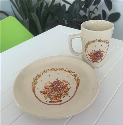 Porcelain W/Flowers Mug- A - A - Imagen 2