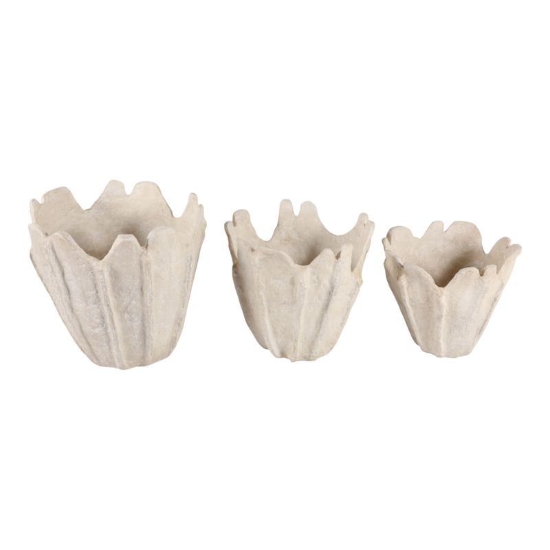 HANLEYSTONE SET OF 3 IVORY PLANTER 15 (IN) - Imagen 5