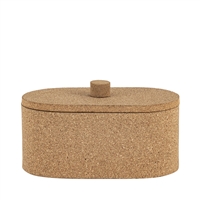 Oval Cork Box Lg -A - Natural