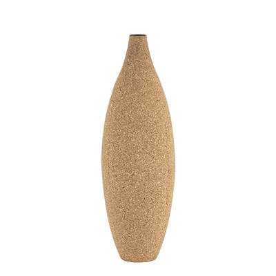 Cork Wrapped Flower Vase Large -A - Natural