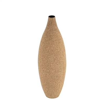 Cork Wrapped Flower Vase Large -A - Natural - Imagen 2