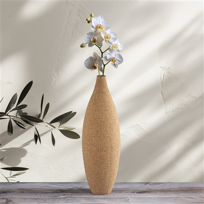 Cork Wrapped Flower Vase Large -A - Natural - Imagen 4