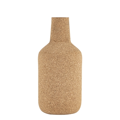 Cork Wrapped Iron Flower Vase Large -A - Natural