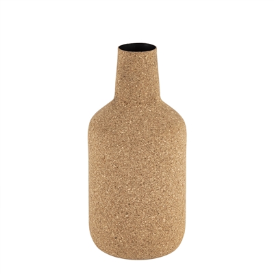 Cork Wrapped Iron Flower Vase Large -A - Natural - Imagen 2