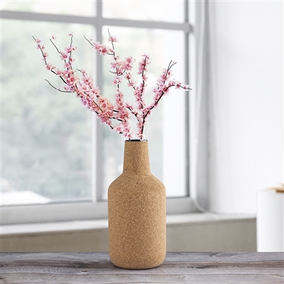 Cork Wrapped Iron Flower Vase Large -A - Natural - Imagen 4