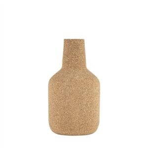 Cork Wrapped Iron Flower Vase Small -A - Natural