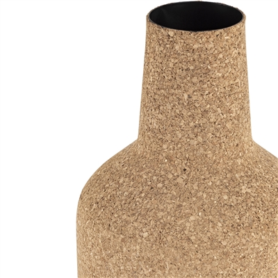 Cork Wrapped Iron Flower Vase Small -A - Natural - Imagen 3
