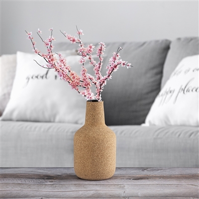 Cork Wrapped Iron Flower Vase Small -A - Natural - Imagen 4