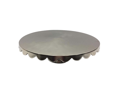 X-Lg. Polished Aluminum Cake Plate Dia 22”- A - NICKEL