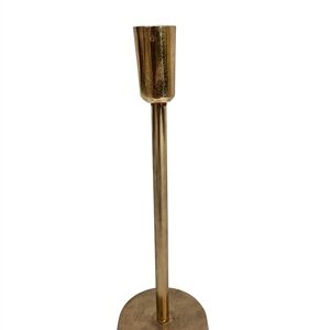 Lg. Alum. Candlestick Brass Antique Finish -ST - Brass Antique