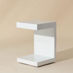 Bachelor End Table - High Gloss White