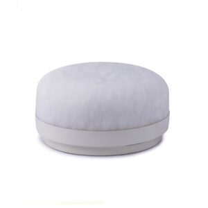 Iron Lamp with Marble Shade - A - White