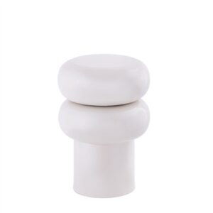 Iron White Stool Glossy - White - White