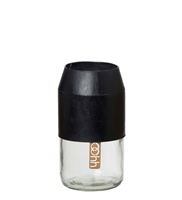 Paper&Glass Bullet Vase Black- A - A