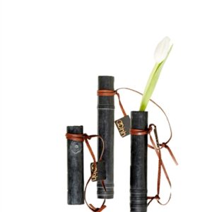 Paper Hanging Flower Tubes Set/3 S-M-L Black- A - A