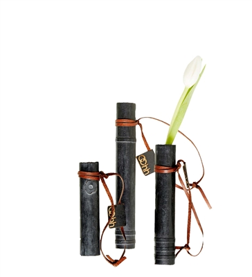 Paper Hanging Flower Tubes Set/3 S-M-L Black- A - A