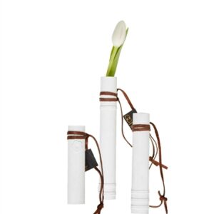 Paper Hanging Flower Tubes Set/3 S-M-L White- A - A